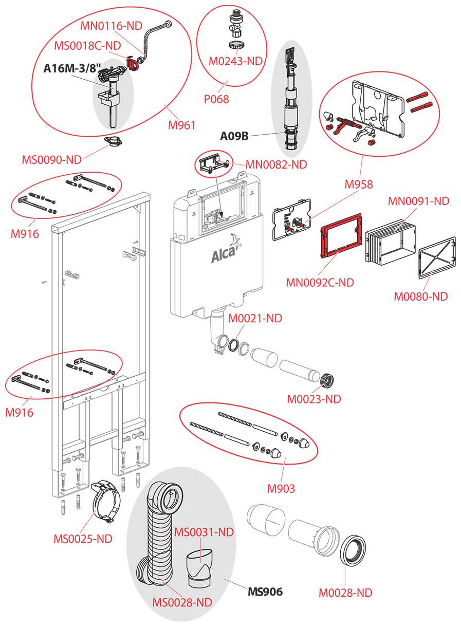 Рамная инсталляция Alcadrain AM1101/1200 фотография 9
