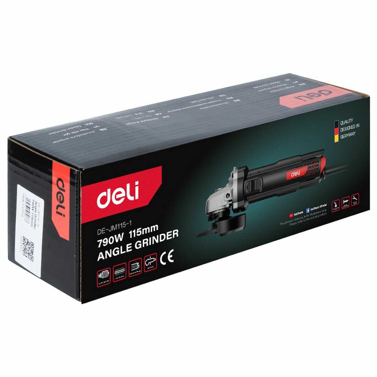 Профессиональная угловая шлифмашина DELI DE-JM115-1E (134514) фотография 17