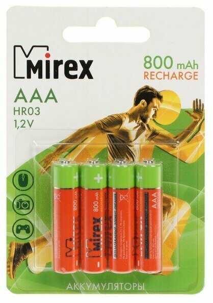 Аккумулятор Mirex HR03 (800мА/ч) фотография 5