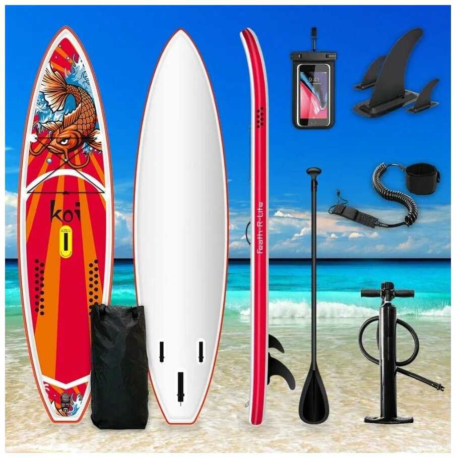 Сап борд полный комплект 350х84х15 / Sup board KOI 11.6 надувной для серфинга с веслом фотография 3