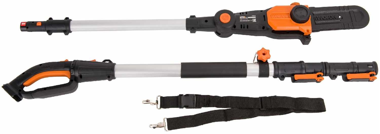 Цепная пила Аккумуляторная телескопическая WORX WG349E.9, 20В, 20 см, без АКБ и ЗУ фотография 2