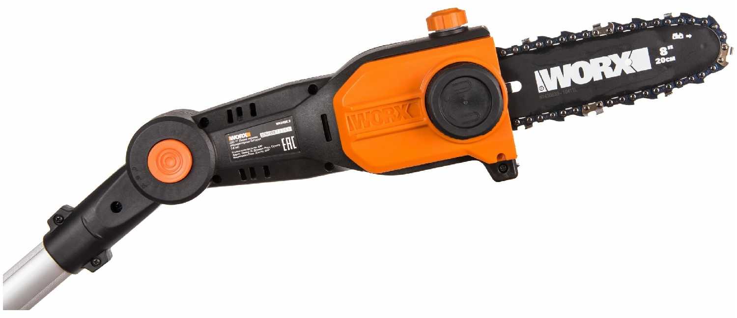 Цепная пила Аккумуляторная телескопическая WORX WG349E.9, 20В, 20 см, без АКБ и ЗУ фотография 3