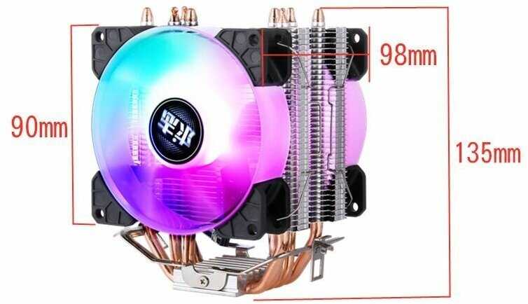 Кулер для процессора QiuZhi QZ806-2Y-RGB-PWM фотография 8