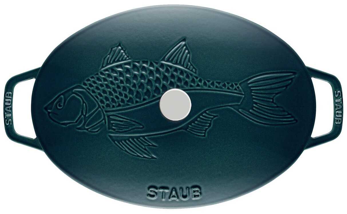 Сотейник (жаровня) чугунный эмалированный с крышкой Authentic (2.6 л), темно-синий Staub фотография 2