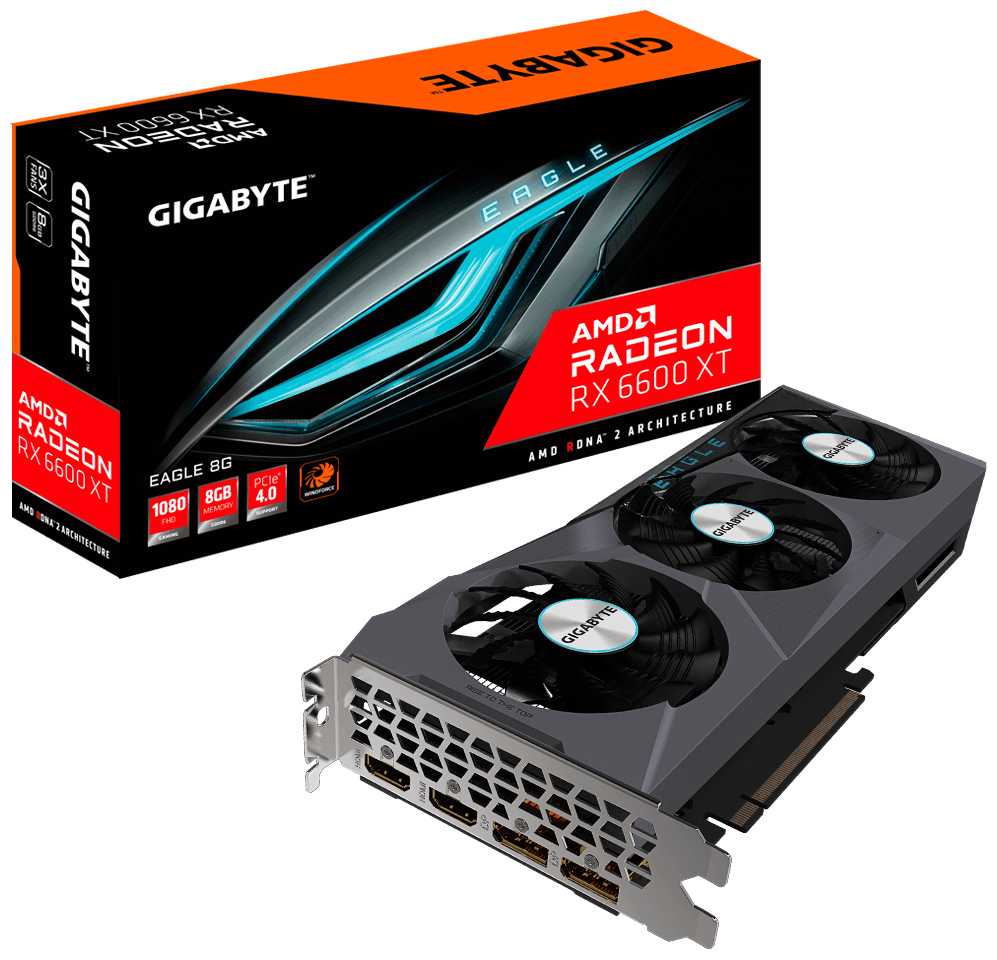 Видеокарта GIGABYTE Radeon RX 6600 XT EAGLE 8G (GV-R66XTEAGLE-8GD) фотография 7
