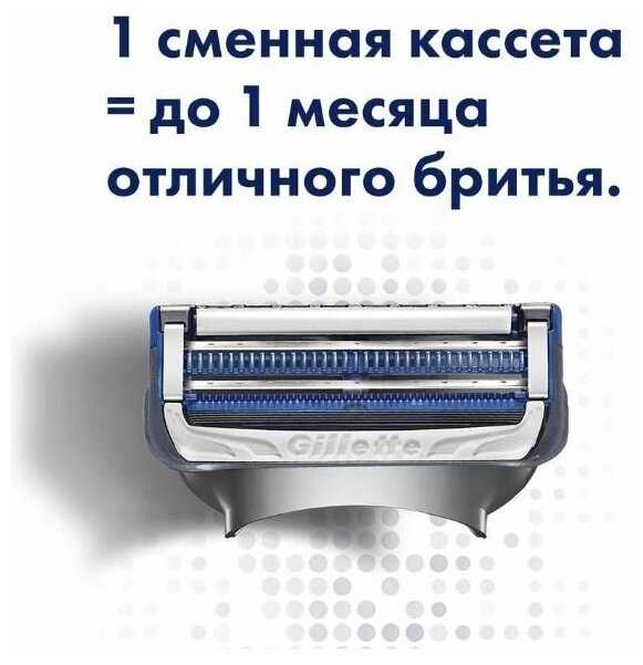 Подарочный набор GILLETTE Skinguard с чехлом для бритвы, в комплекте сменных кассет 6 шт. фотография 4