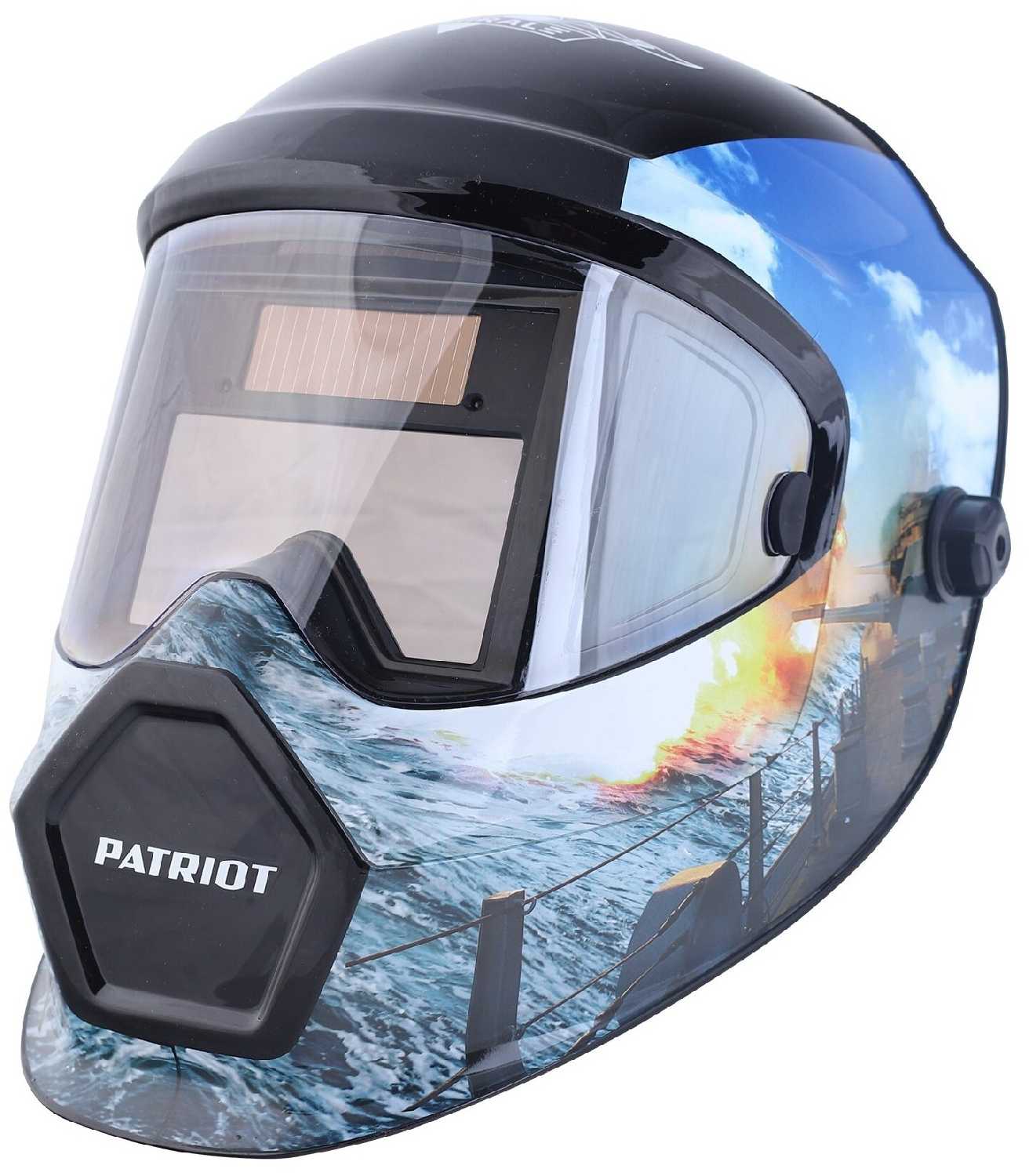 Маска сварщика Patriot WH 600E 110х60 мм DIN 9-13 фотография 1