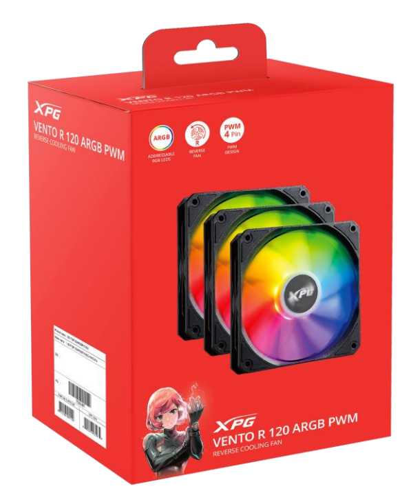 Вентилятор для корпуса ADATA VENTO R 120 ARGB PWM фотография 7