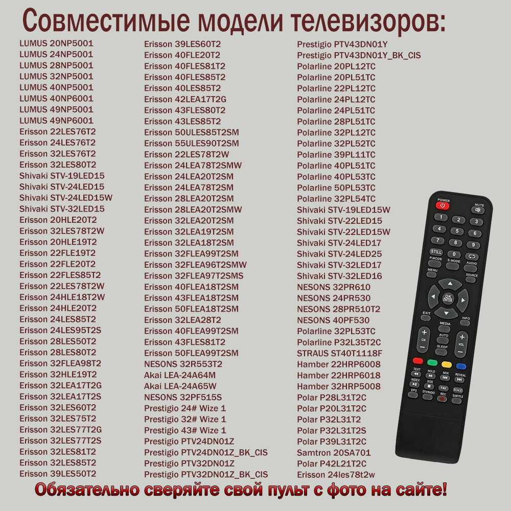Пульт для телевизора Shivaki Пульт для телевизора (2200-ED00SHIV) фотография 12