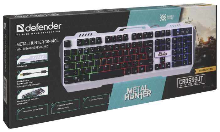 Игровая клавиатура Defender Metal Hunter GK-140L фотография 1