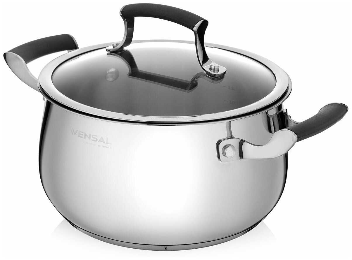 Набор посуды Vensal Nouvel accord [3,6 л (20 см), 6,1 л (24 см), 1,9 л (16 см)] [VS1520] фотография 2