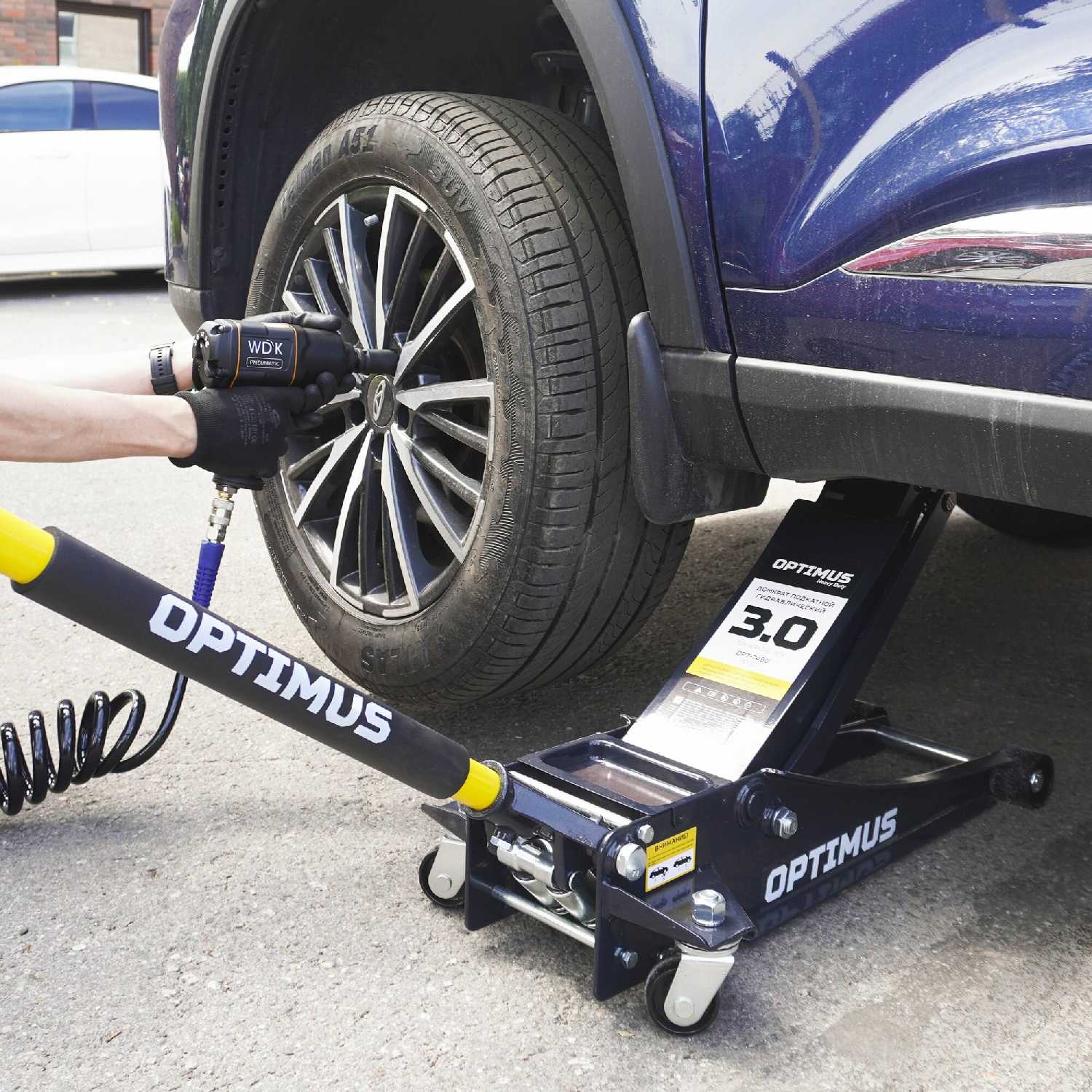 Домкрат подкатной гидравлический низкопрофильный 3 тонны (OPT-7450) фотография 13