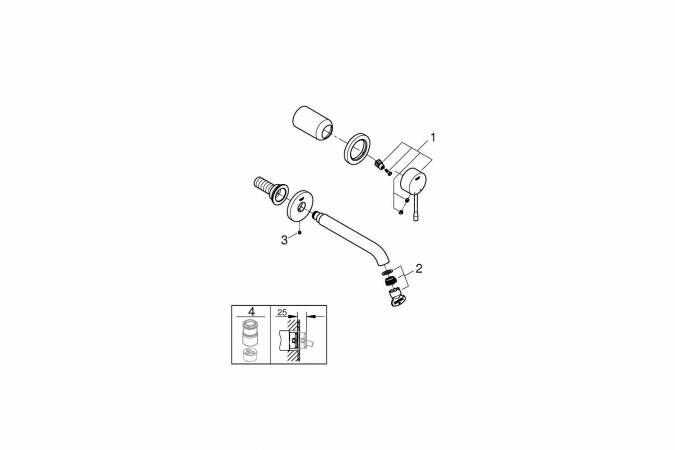 Смеситель для раковины Grohe Essence+ (19408001) фотография 20