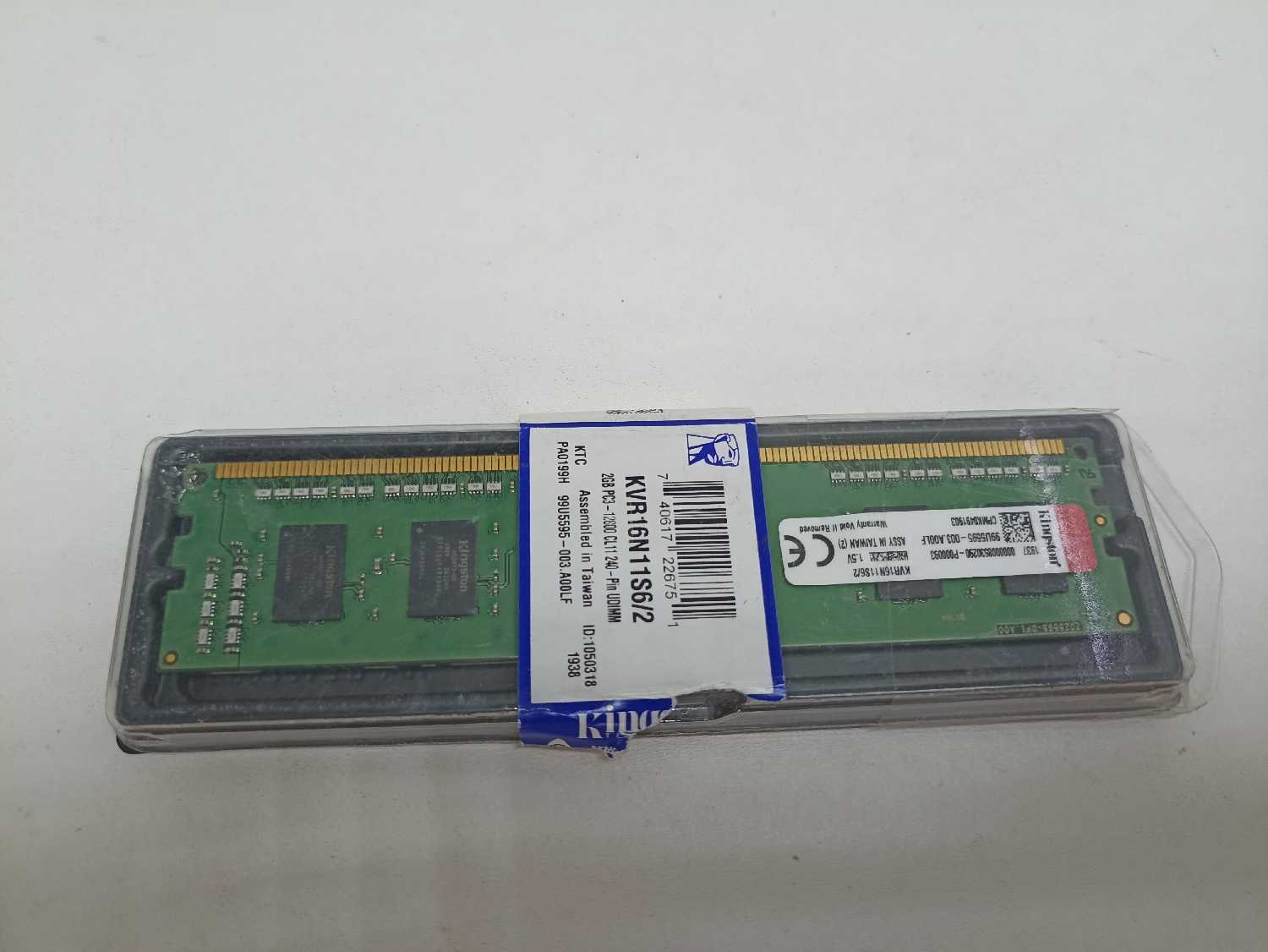 Оперативная память Kingston ValueRAM 2 ГБ DDR3 DIMM CL11 (KVR16N11S6/2) фотография 11