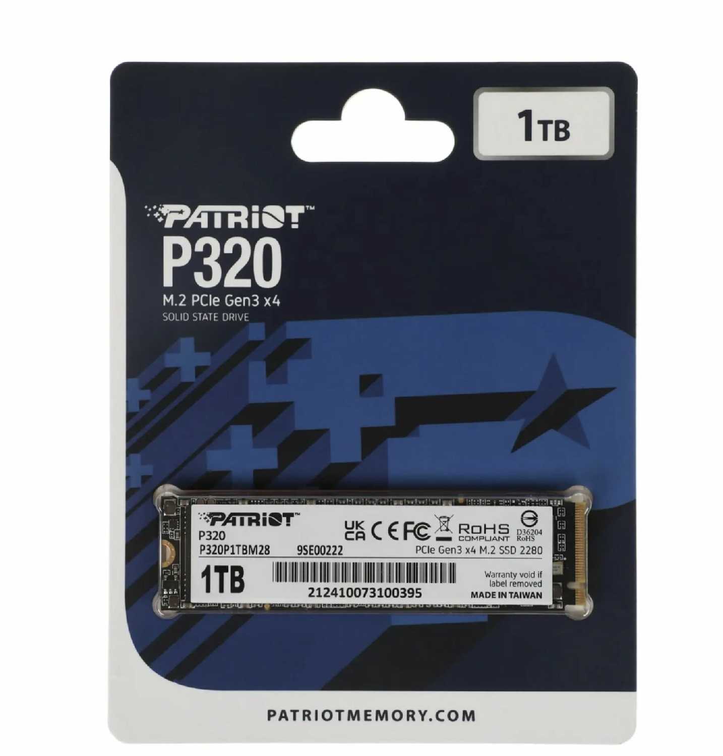 Твердотельный накопитель Patriot P320 [1TB 2280 PCI-E 3.0 x4] [P320P1TBM28] фотография 5