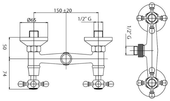 Смеситель для душа CEZARES Lord DS-02, вентильный фотография 1