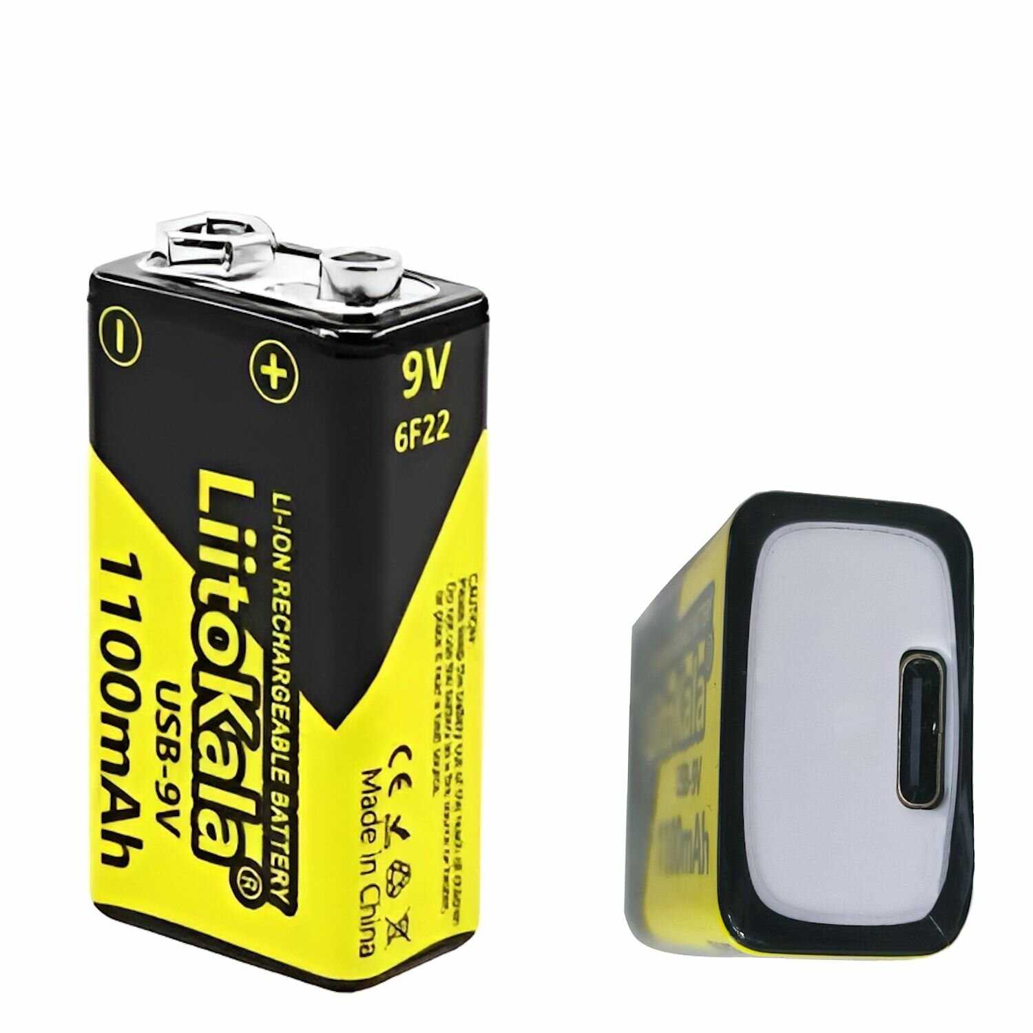 Аккумулятор Liitokala крона Li-Ion 1100 мАч фотография 7