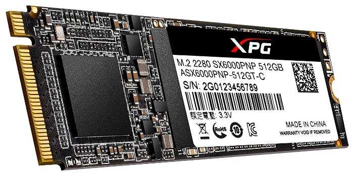 Твердотельный накопитель ADATA XPG SX6000 Pro 512GB фотография 2