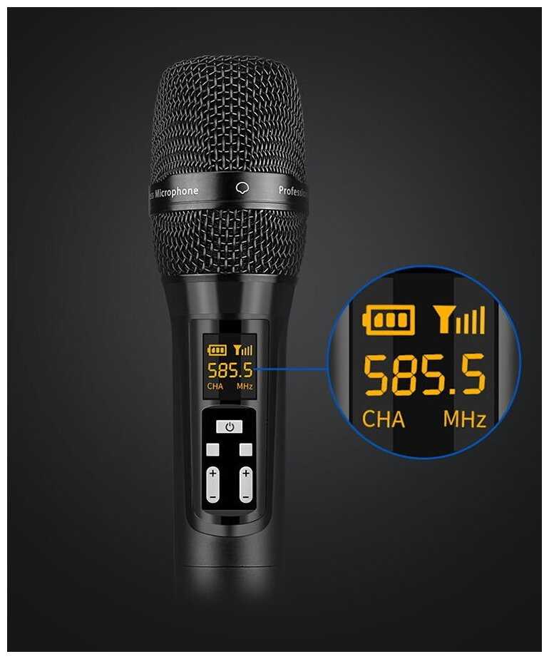 Два беспроводных микрофона для караоке и живого вокала NOIR-audio UR-16 с компактным перезаряжаемым приёмником фотография 9