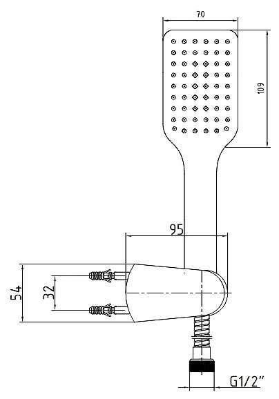 Ручной душ E.C.A. Tiera 102117342, хром фотография 1