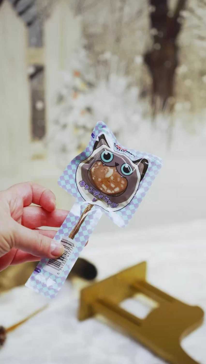 Лакомство для кошек Japan Premium Pet Тунцовая карамелька на палочке с крабом фотография 5