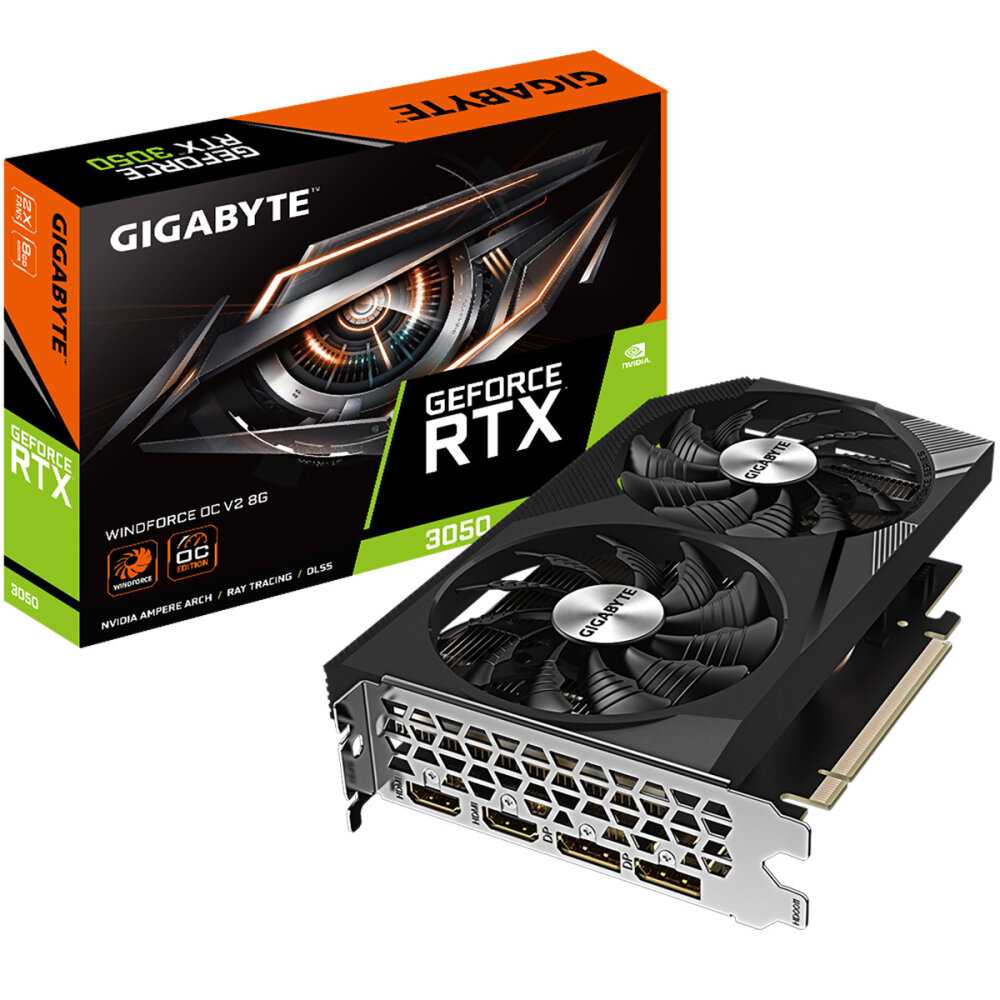 Видеокарта Gigabyte NVIDIA GeForce RTX 3050 (GV-N3050WF2OCV2-8GD) фотография 2