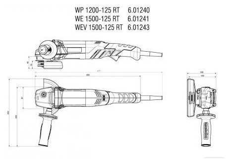 УШМ Metabo WEV 1500-125 RT (1500 Вт, 125 мм) фотография 12