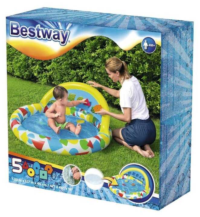 Детский бассейн Bestway Splash & Learn Kiddie Pool 52378, 120х46 см фотография 3