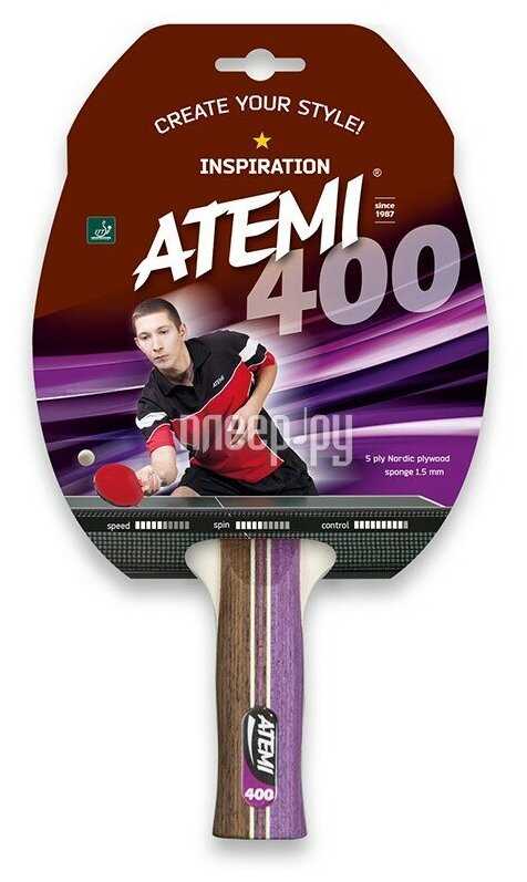 Ракетки для настольного тенниса ATEMI 400 AN фотография 1