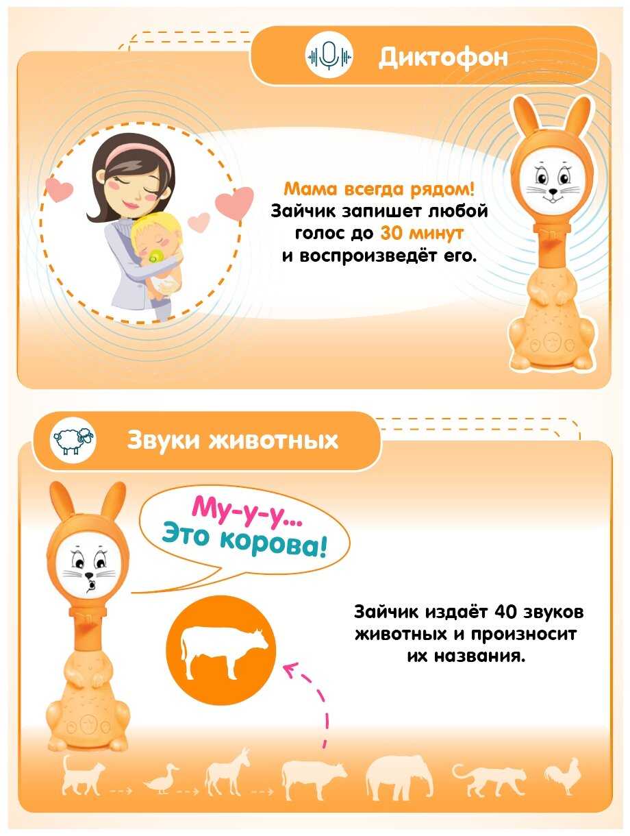 Интерактивная развивающая игрушка BertToys Зайчик Няня PRO фотография 4