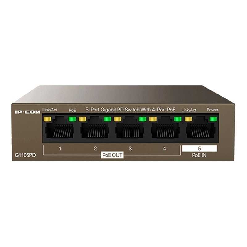 Коммутатор TENDA G1105PD [5 портов Ethernet 10/100/1000 Мбит/сек, 4xPoE IEEE 802.3af 15.4W (max 30W)] фотография 6