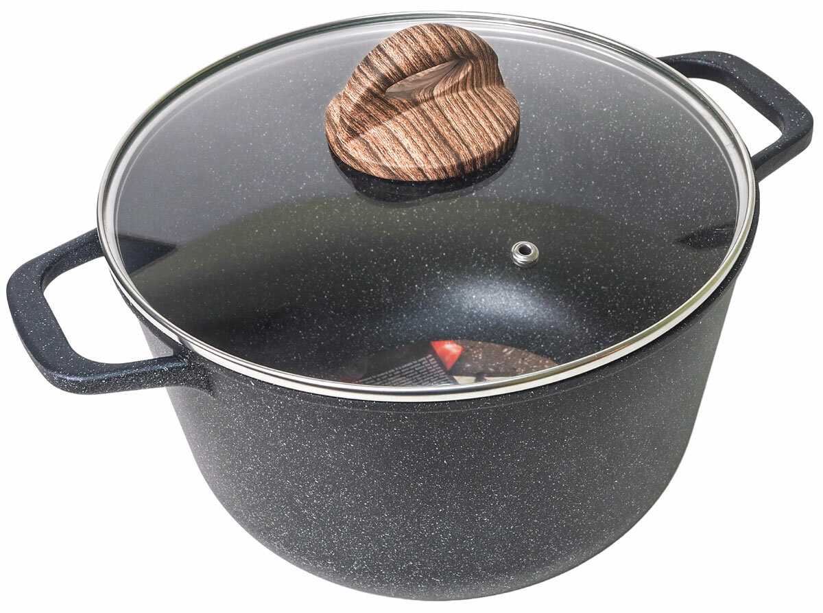 Казан Panairo Harfe Black, 5 л, с крышкой (HA-KAZ-5-AL-K. sil)