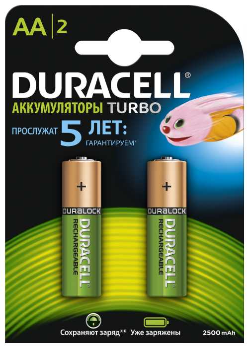 Аккумулятор Ni-Mh 2500 мА·ч 1.2 В Duracell Rechargeable AA 2500 фотография 1