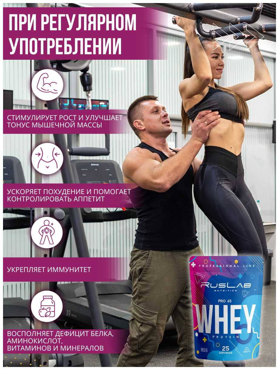 Протеин сывороточный WHEY PRO 65, белковый коктейль (416 гр), вкус имбирный пряник фотография 2