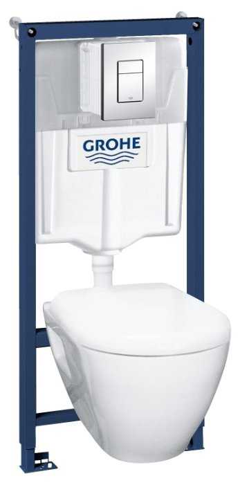 Унитаз с инсталляцией подвесной Grohe Solido 39186000 с горизонтальным выпуском