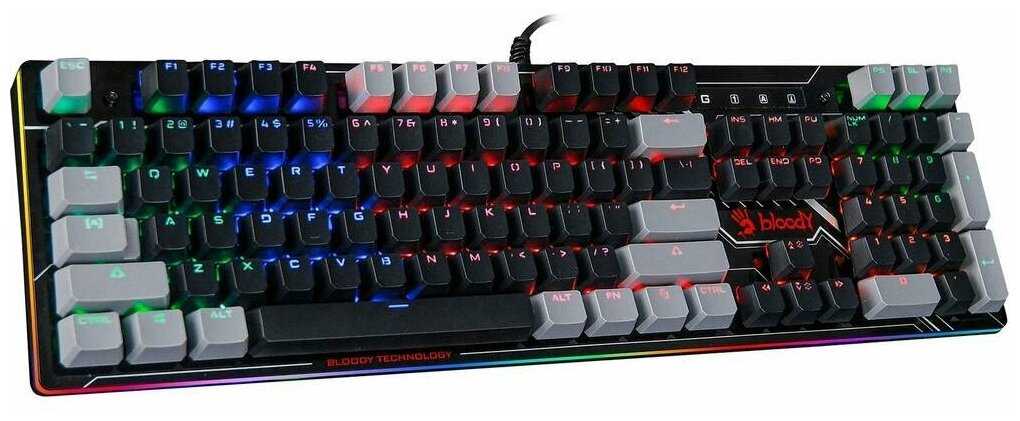Клавиатура A4Tech Bloody B808N механическая черныйсерый USB for gamer LED фотография 16