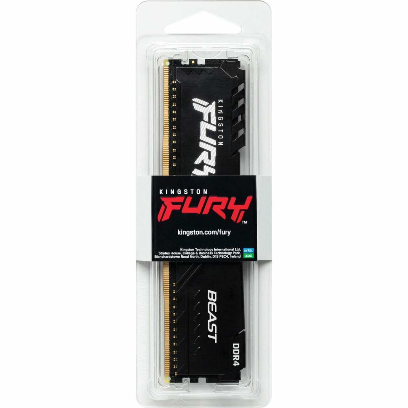 Оперативная память Kingston FURY Beast 8 ГБ DDR4 DIMM CL19 (KF437C19BB/8) фотография 9