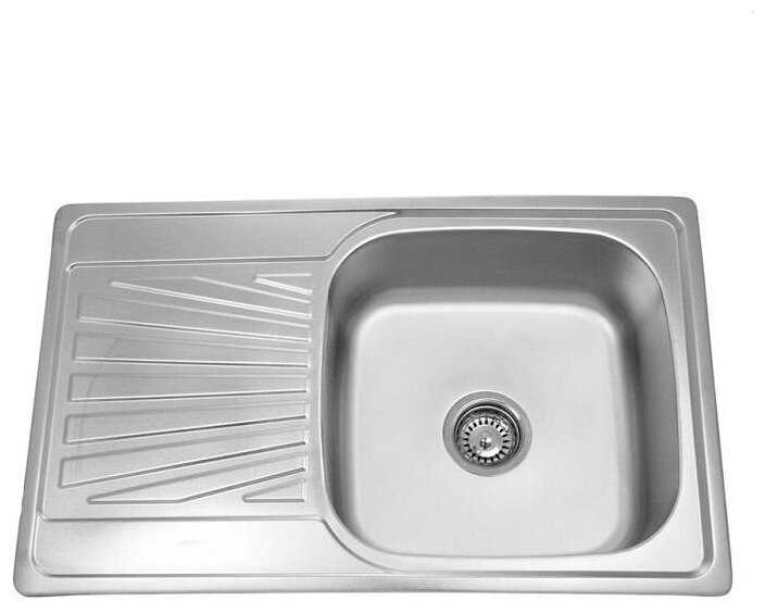Мойка кухонная врезная из нержавеющей стали SINKLIGHT N 7848 R 0.8/180 1P глянец правая