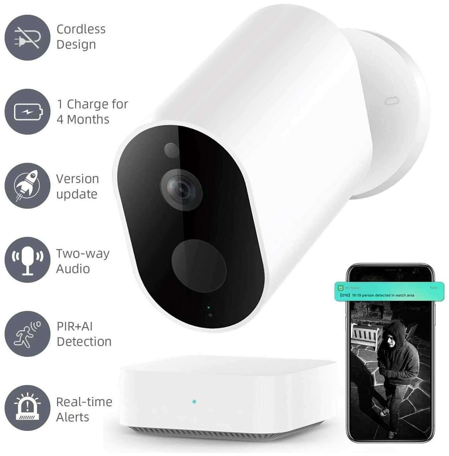 IP камера IMILAB EC2 Outdoor Wireless Security Camera + Gateway фотография 6