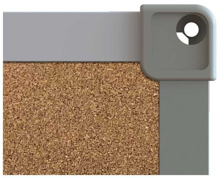 Доска пробковая 100х150 BoardSYS, алюминиевая рама фотография 1