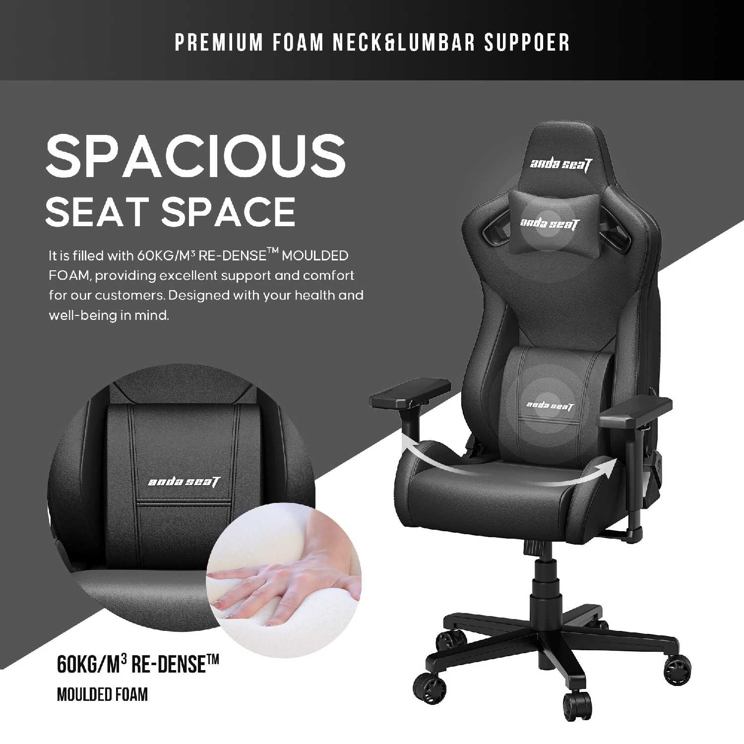 Компьютерное кресло AndaSeat Kaiser Frontier (Size M) фотография 14