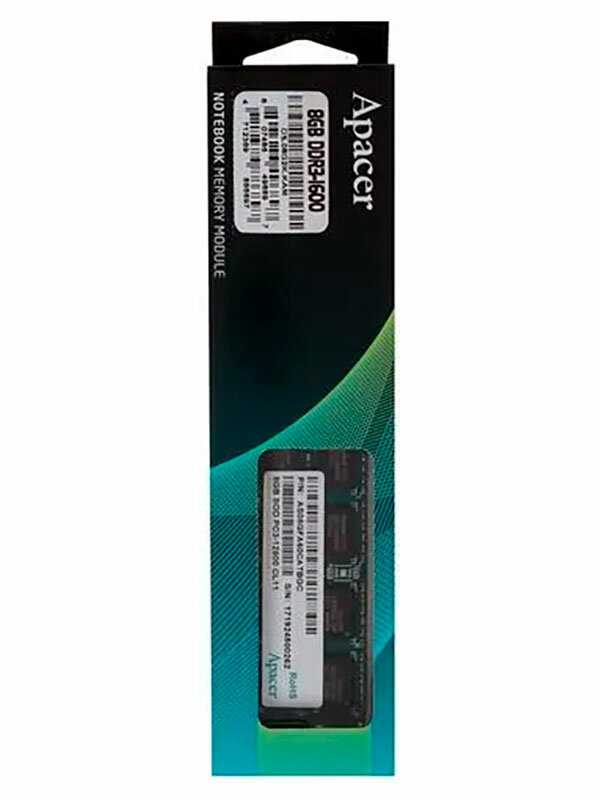 Оперативная память Apacer 8 ГБ DDR3 SODIMM (AS08GFA60CATBGC) фотография 9