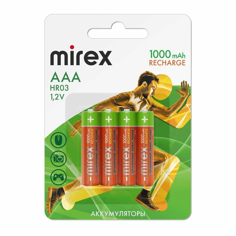 Аккумулятор Mirex Rechargeable AAA (1000 мА·ч) фотография 7