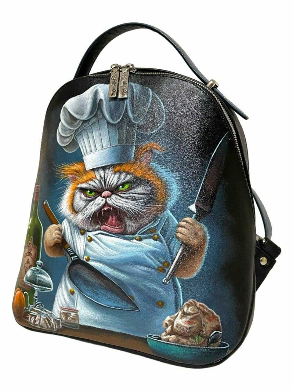 Женский рюкзак Pelle Volare Злой кот-повар фотография 3