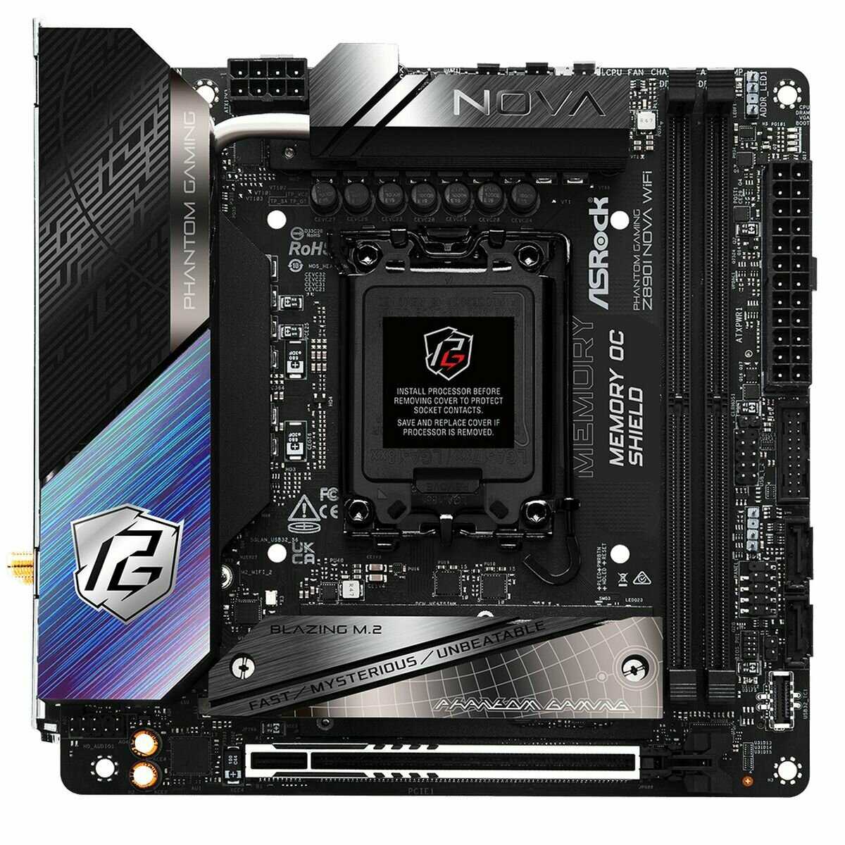 Материнская плата ASRock Z890I NOVA WIFI, LGA1851, Intel Z890, Mini-ITX фотография 1