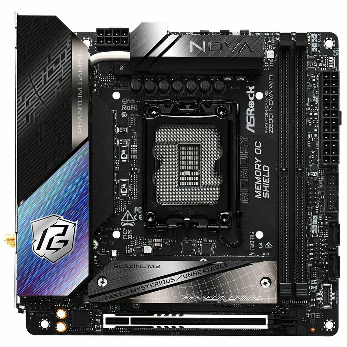 Материнская плата ASRock Z890I NOVA WIFI, LGA1851, Intel Z890, Mini-ITX фотография 2