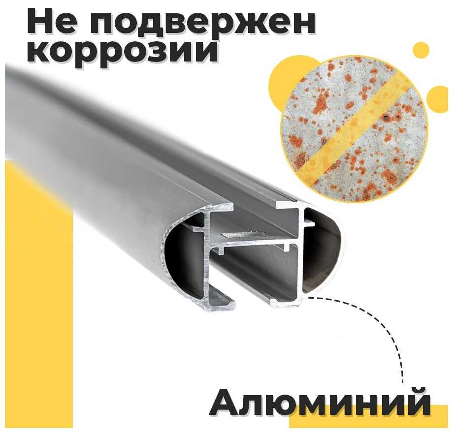 Багажник на крышу на рейлинги Рено Дастер 2010-2015/ Renault Duster 2010-2015 с аэро поперечинами - комплект дуг и креплений фотография 1