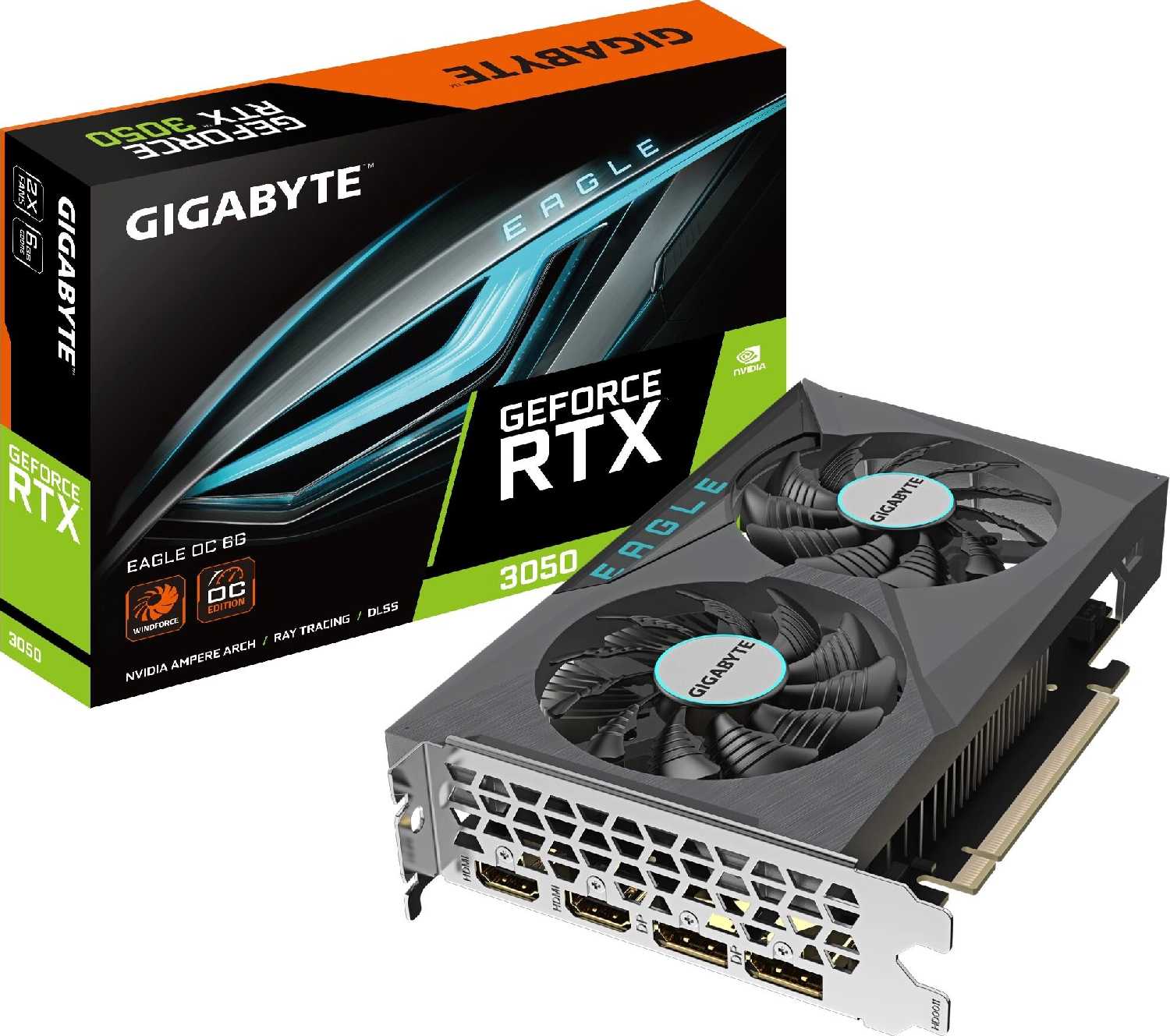 Видеокарта GIGABYTE GeForce RTX 3050 Windforce OC [6GB] [GV-N3050WF2OC-6GD] фотография 3