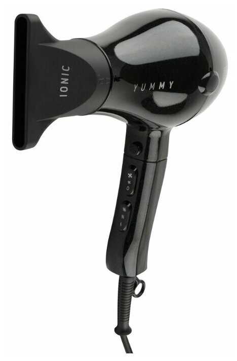 Фен DEWAL BEAUTY YumMy Black, чёрный, 2000 Вт, ионизация, 1 насадка