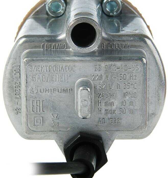 Колодезный насос UNIPUMP БАВЛЕНЕЦ БВ 0,12-40-У5 (БВ 0,12-40-У5) фотография 17